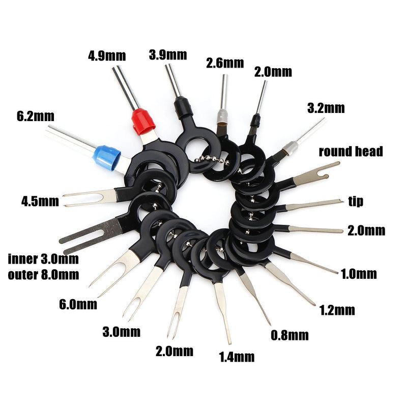 11Pcs Terminal Removal Electrical Wiring Crimp Connector Pin Extractor Kit Automobiles Terminal Repair Hand Tool Kit
