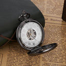 OUYAWEI P08 Classic Mechanical Pocket Watches Roman Numeraals Dial Men Retro Pendant Pocket Watch