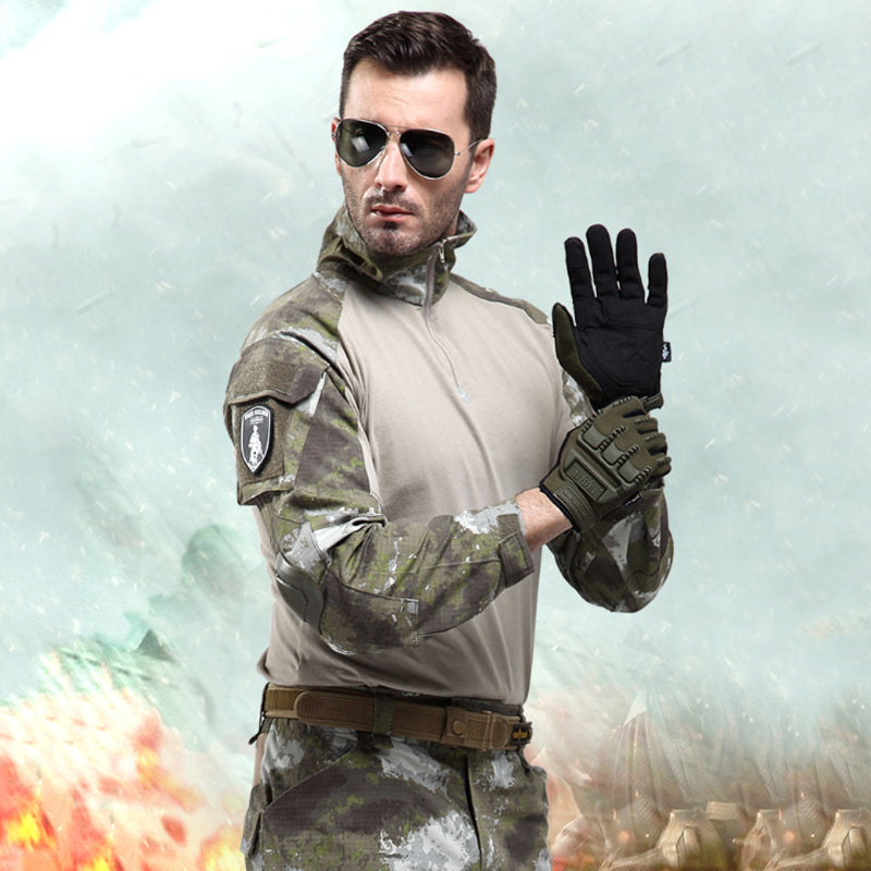 FREE SOLDIER Tactical Full Finger Glove Slip Resistant Gloves Elastic Tactical Gloves For Outdoor Sports Cycling Riding Hunting