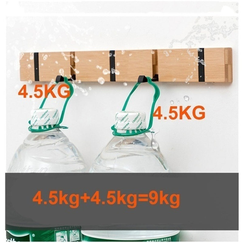 2/3/4/5 HOOKS Wall Mount Hook for Home Wooden Coat Hangers Rack Hat Clothes Hook Wall Coat Rack