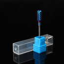 Pro Electric Blue Cylinder Coated Carbide File Drill Bit Nail Art Manicure Pedicure Kit