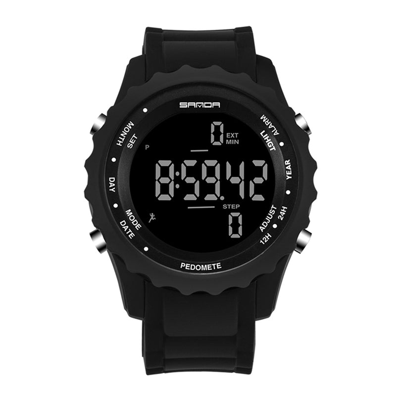 SANDA 370 Digital Watch Pedometer Alarm Motor Timing Watch Fashion Waterproof Outdoor Sport Watch