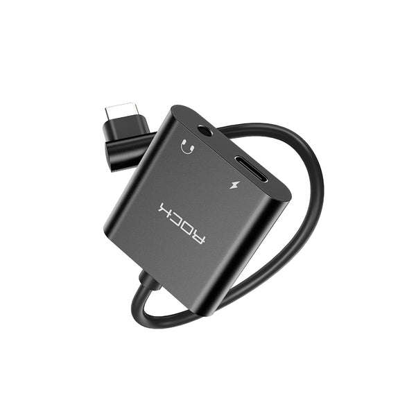ROCK 3A 2 IN 1 Dual Type-C PD Fast Charging Audio Adapter Cable For HUAWEI P30 XIAOMI MI9 IPAD Pro PIXEL 3XL