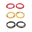 2*4mm 1M Black/Red/Yellow PTFE Tube with 8Pcs PC4-M10 + 8Pcs PC4-M6 Pneumatic Connector Kit for 3D Printer
