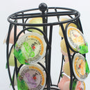 360 Rotary Coffee Jelly Storage Capsule Holder Stand Rack Dispenser Iron Coffee Capsule Cup Holder