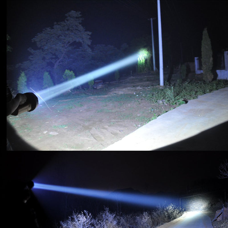 Super Bright Handheld Design Portable Spotlight USB Rechargeable Searchlight  LED Flashlight