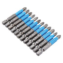 Drillpro 12pcs Screwdriver Bit 1/4 Inch Hex Shank Anti Slip PH2 Phillips Magnetic Impact Screwdriver Bits