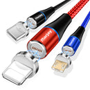 Marjay 3A Type C Micro USB Fast Charging Magnetic Data Cable For Xiaomi 9 Redmi K30 5G HUAWEI P30 Mate30 Pro 5G Note10+ 5G