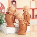 Resin Hand-carved Statue Monk Sculpture Gift Car Home Decorations