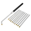 Drillpro Wood Turning Tool with Titanium Coated Wood Carbide Insert Cutter Round Shank Woodworking Tool / Aluminum Alloy Handle