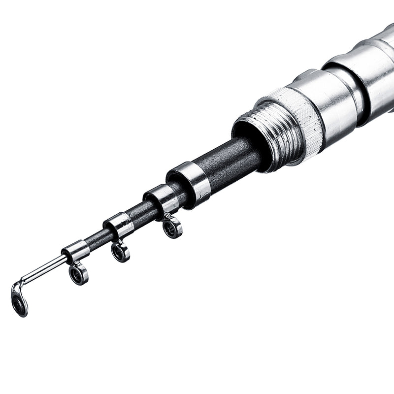 36'' Telescopic Mini Portable Pocket Fish Aluminum Pen Fishing Rod Pole Reel