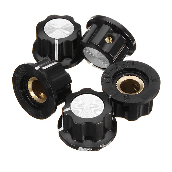 25pcs MF-A01 Bakelite Potentiometer Knob Cap Hat Diameter 20mm Bore Diameter 6.4mm For RV24YN WH118
