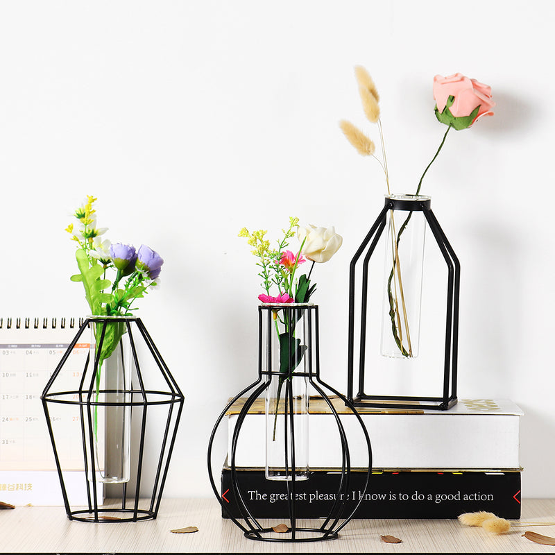 Glass Test Tube Flower Plant Pot Vases Fairy Hydroponic Vase Terrarium Container