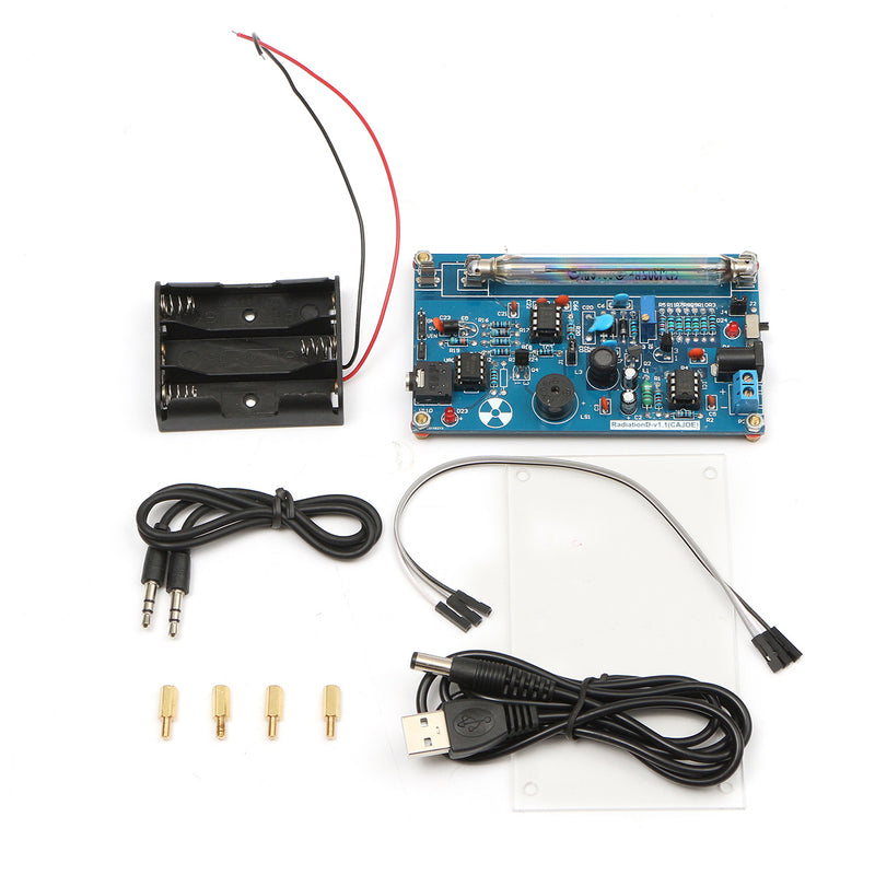 Assembled DIY Geiger Counter Kit Module Miller Tube GM Tube Nuclear Radiation Detector