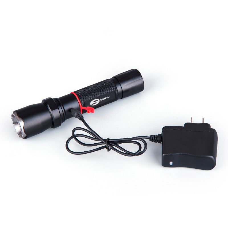 SHENYU YF1004 Tactical LED Flashlight 2000 Lumen 3 Modes 18650 Battery LED Torch Light Double Attack Head Emergency Survival Tool