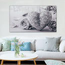 45x80cm Grey Heart Rose Canvas Wall Art Frameless Paintings Pictures Home Decor