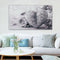 45x80cm Grey Heart Rose Canvas Wall Art Frameless Paintings Pictures Home Decor