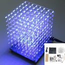 Upgraded Version 3D Light Cube Kit 8x8x8 Blue LED MP3 Music Spectrum DIY Electronic Kit