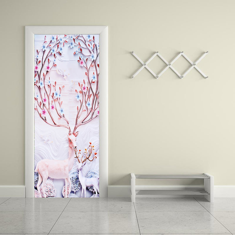 Christmas Deer Wall Sticker Window Door Sticker Art Home Party Decor Decal 45*200CM