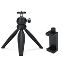 Mini Multi-angle Rotation Handheld Selfie Stick Tripod for Sports Camera Tabletop Smartphones With Phone Clip