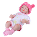 11" Handmade Silicone Reborn Sleeping Baby Doll Toys Lifelike Newborn Girl Gift