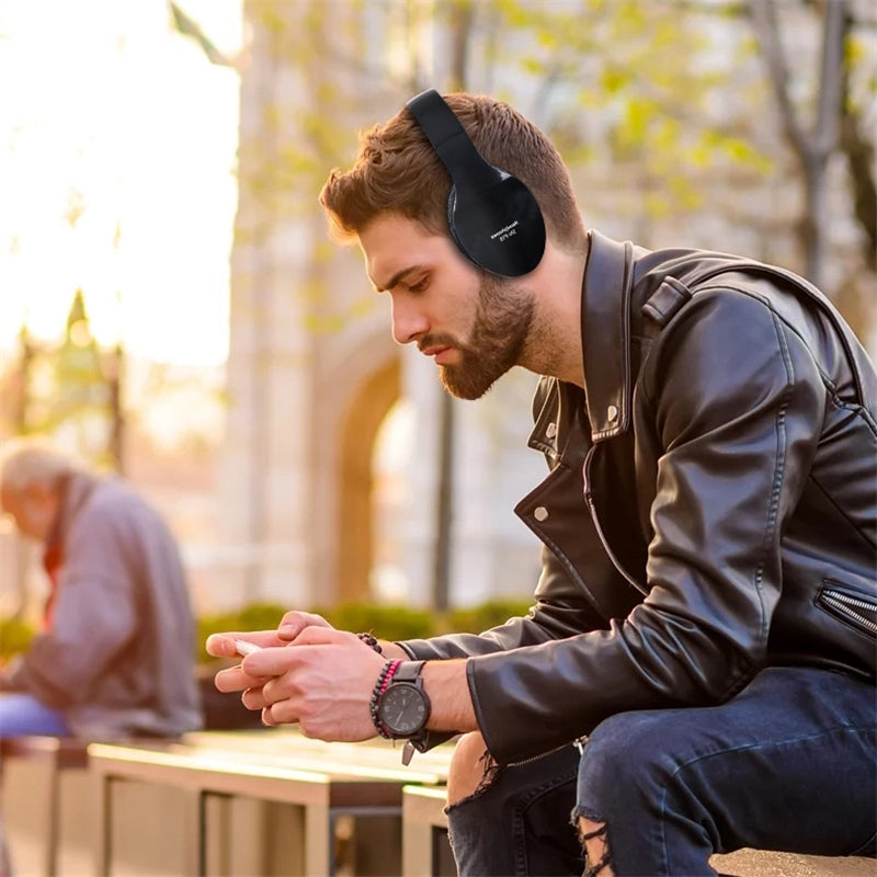 Bakeey SN-P18 Wireless bluetooth Headphone Foldable Stereo Handsfree 3.5mm Audio TF Card Headset with Mic