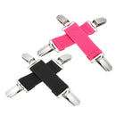 70x25mm Stretchable Fixed Clamp Clip Extender Webbing Alloy for Pants Bed Sheet