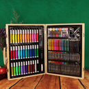 88/150/208 Pcs Wooden Box Painting Set Watercolor Pen Painting Tools with Several Gadgets
