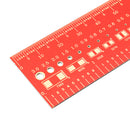 5Pcs 30cm Multifunctional PCB Ruler Measuring Tool Red