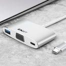 EAGET CH12 Multi-function Type-C to USB 3.0 VGA and Type-C Charging Hub USB Docking Station
