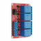 5Pcs DC12V 4 Channel Level Trigger Optocoupler Relay Module Power Supply Module