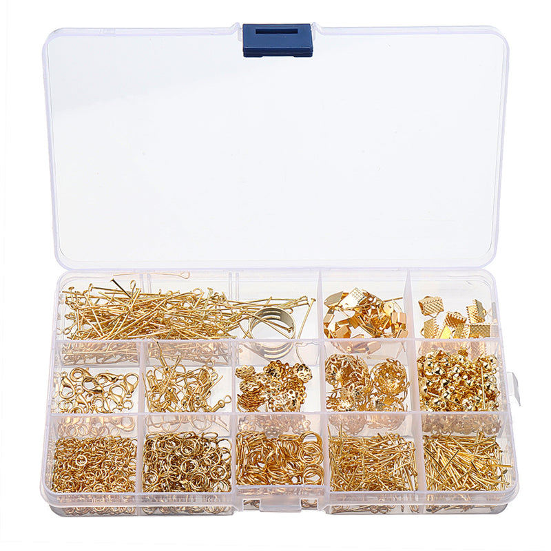 760Pcs/Set Eye Pins Lobster Clasps Jewelry Wire Earring Hooks Jewelry Finding Kit for DIY Necklace Jewelry Bracelet Making