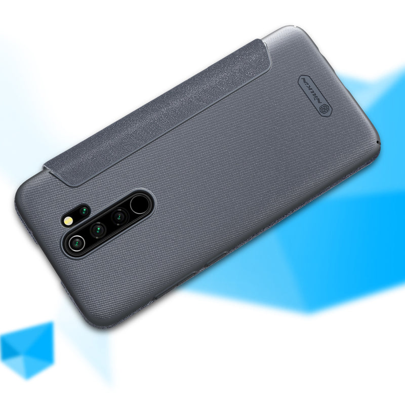 NILLKIN Flip Froseted Shockproof PU Leather Full Cover Protective Case for Xiaomi Redmi Note 8 Pro