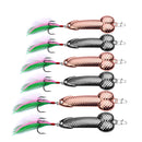 Zanlure 1pc 7g 15g 28g 36g DD Metal Spinner Spoon Lure Fishing Lure with Feather Hook Sea Fishing