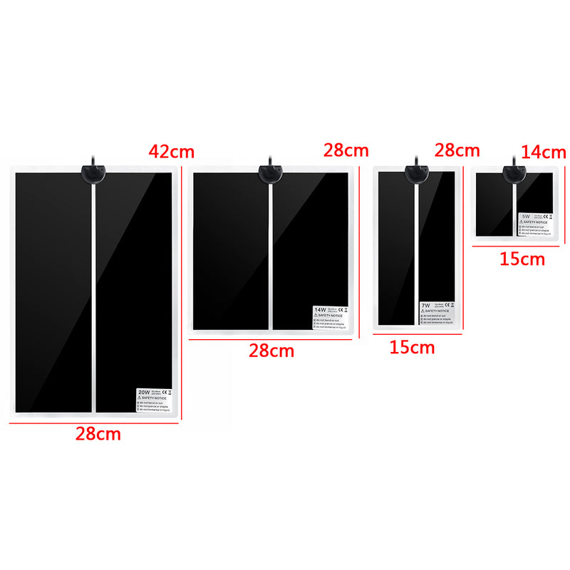 220V Pet Electric Adjustable Heat Reptile Lizard Heated Mat Warmer 35 Pad