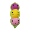 Colorful Pea Doll Squishy charm 15cm Slow Rising With Packaging Collection Gift Soft Toy