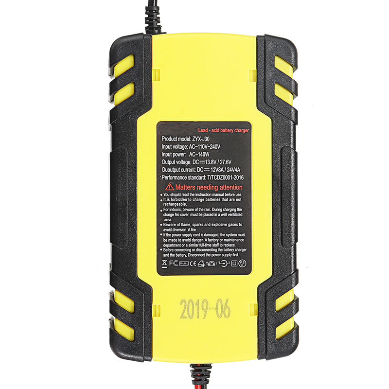 Enusic 12/24V 8A Red Touch Screen Pulse Repair LCD Battery Charger For Car Motorcycle Lead Acid Battery Agm Gel Wet