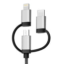 Bakeey 3 in 1 MFI Ligthning+Type-C+Micro USB Fast Charging Nylon Data Cable for iPhone X S9 Mi6