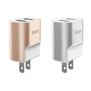 HOCO C47 2.1A Dual USB Fast Charging USB Charger Adapter For iPhone 8Plus XS 11Pro Huawei P30 Pro - US Plug