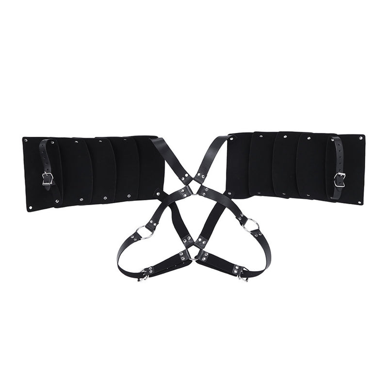 Tactical Leather Vest Adjustable Body Chest Harness Men Outdoor Hunting Belt Shoulder Tights