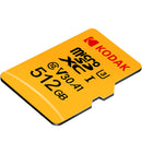 Kodak U3 V30 Class10 Micro SD Card SDXC SDHC SD Card Memory TF Flash Card 512GB 256GB for Video Storage Secure Digital Memory Card