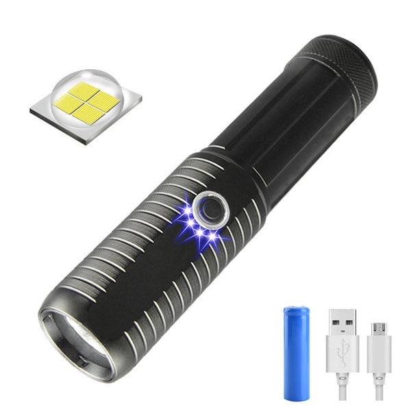 XANES W577 P50 Super Hightlight Flashlight 18650 Battery USB Charging Waterproof 4 Modes LED Light