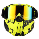 Detachable Full Face Mask Goggles Motorcycle Motocross Ski Riding Cycling Protector Outdoor