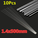 10Pcs 1.4x500mm Low Temperature Aluminum Repair Welding Brazing Soldering Tools Rods