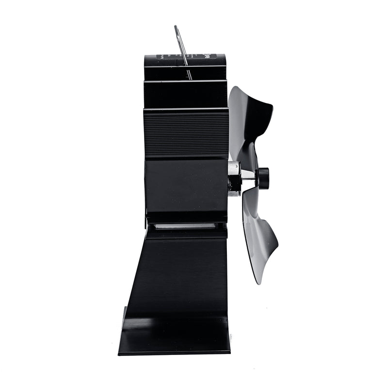 2 Blade 210CFM Aluminum Heat Powered Stove Fan Low Noise Wood Log Fireplace Burner Eco Fan Heating Circulation