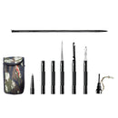 IPRee 7 In 1 Folding Camping Stick Safety Survival Emergency Walking Trekking Pole Cane Tools Kit Outdoor Hiking