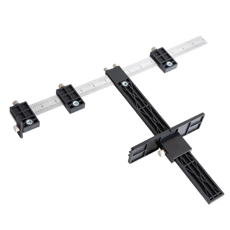Drillpro ABS Cabinet Hardware Jig Punch Locator Drill Guide Woodworking Drilling Dowelling Hole Saw Ruler Tools