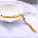Trendy Metal Geometric Crystal Bracelet Temperament Rhinestone Bracelet