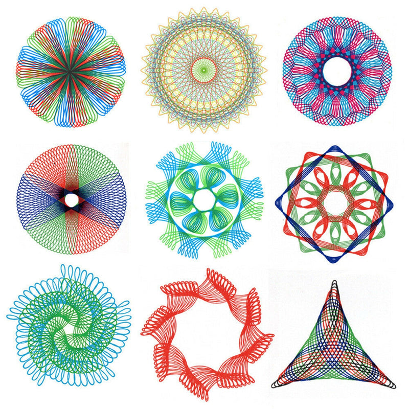 27Pcs Spirograph Design Set Tin Draw Drawing Kids Art Craft Create Education Toys