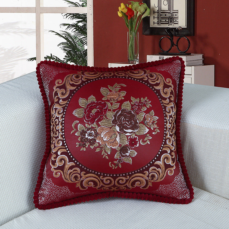 European Classical Style Embroidery Floral Cushion Cover Home Sofa Art Decor Seat Cushion Cover Pillow Case